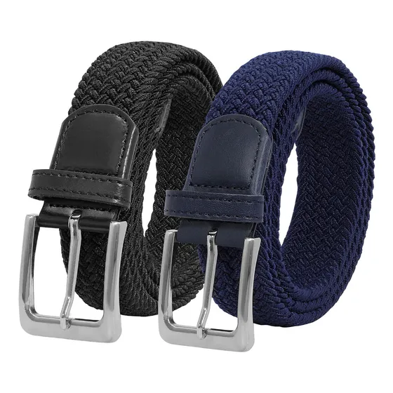 2pcs Cinturon Elastico Trenzado Moda Colores Unisex Talla 115