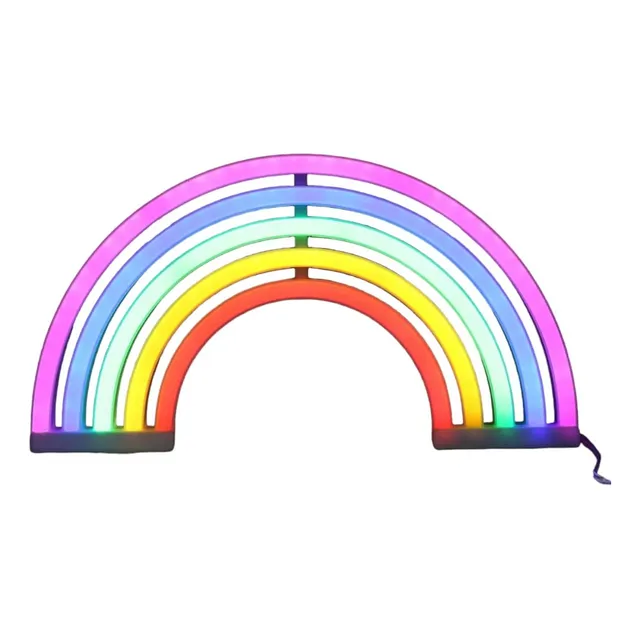 Figura  Arcoiris Luminaria Neón  Usb Y Pila