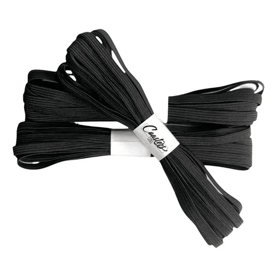 Elastico Plano Negro Para Agendas 5mts. 
