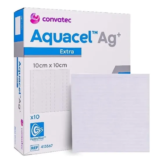 Curativo Aquacel Ag+ Extra 10cm X 10cm Caixa C/10 - Convatec