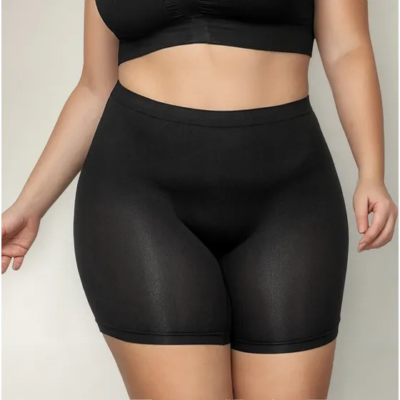 Short Íntima Plus Size Sem Costura Bermuda Cintura Alta