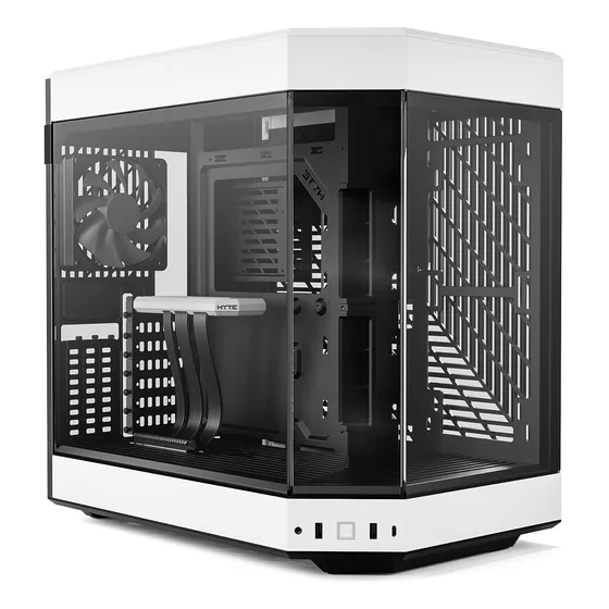 Gabinete Hyte Y60, Atx, Con Vidrio Templado, Blanco/negro