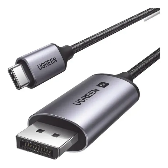 Cable Ugreen Usb-c A Dp 1.4  3 Mts 8k@60hz Nylon Trenzado