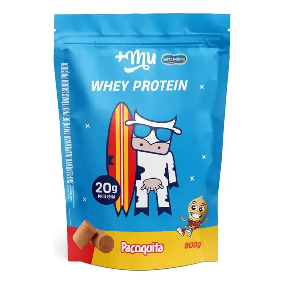 Whey Concentrado 20g De Proteína Refil 900g +mu - Paçoquita