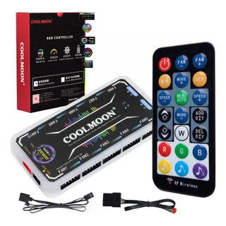 Controladora Rgb Cooler Fan 12v Fita Led 5v + Controle #dsb Controladora Rgb Cooler Fan 12v Fita Led 5v + Controle #dsb
