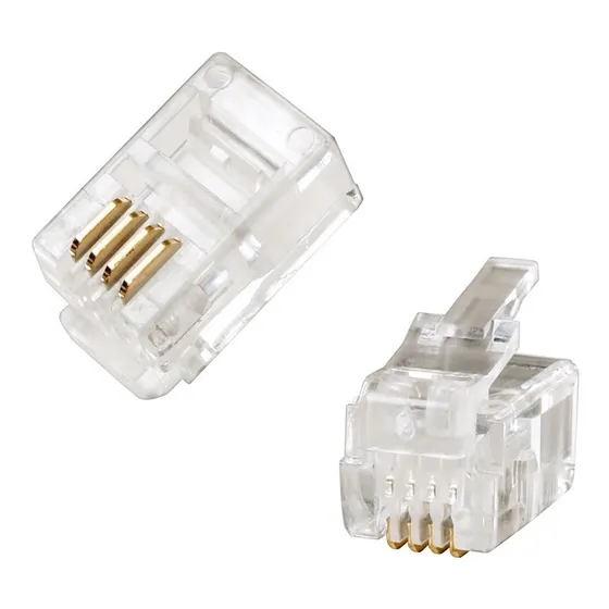 Conector Rj9 Bolsa De 100 Unidades Para Auricular Telefonia