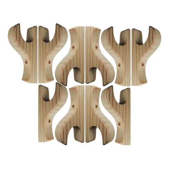 Cortinero De Madera. Sencillo Sin Base (5 Par)