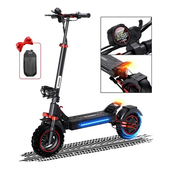 Scooter Eléctrico Iscooter iX5S 1000W 45km/h Todo Terreno 11″ Plegable 40km Autonomía