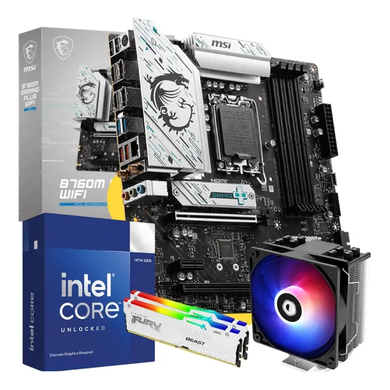 Combo Para Pc Gamer Core I9 14900k B760 Wifi 64gb 750w !!