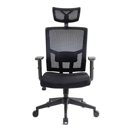 Silla de escritorio iSeating Caselli C gamer ergonómica negra con tapizado de malla