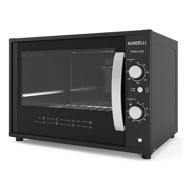 Forno Elétrico Nardelli Luxo 60l Preto Top 60 Forno Elétrico Nardelli Luxo 60l Preto Top 60