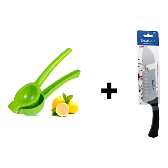 Exprimidor Limón Resistente Cuchillo Cocina Acero Inox Cmb