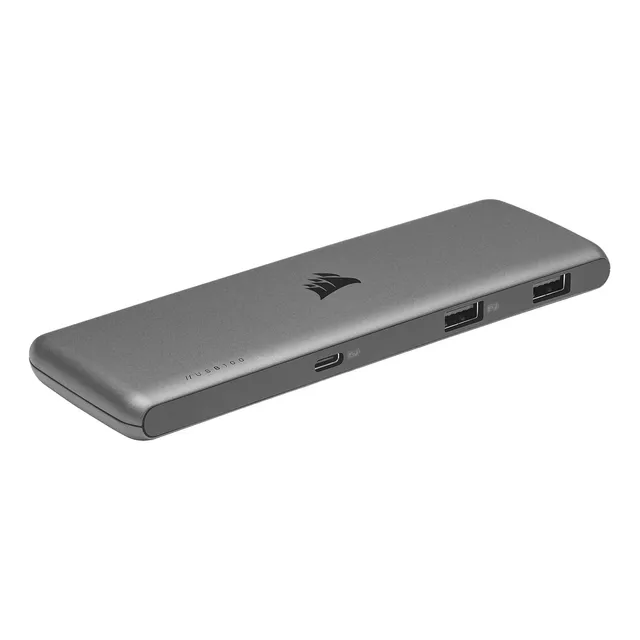 Corsair Hub De Expansión Usb 100 De 7 Puertos Usb-c/usb-a, 3 Puertos Usb Tipo C, 4 Puertos Usb Tipo A, Autoalimentados, Carcasa Duradera