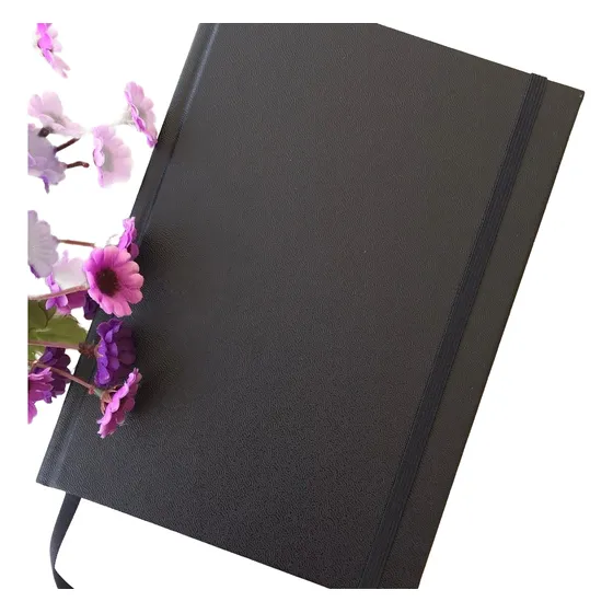 Sketchbook A5 - 96 Folhas Pretas Sem Pauta 120g