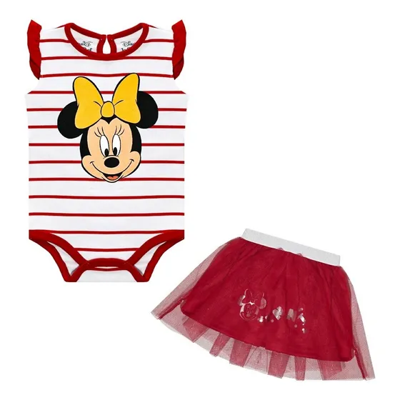 Conjunto Falda Y Pañalero Bebe Niña Minnie Mouse Disney
