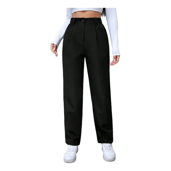 Pantalón Recto Mujer Shein Poliéster
