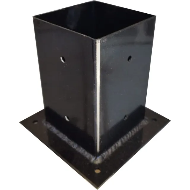 Base Anclaje Hierro Platina Perforada Pergolas 4 Pulgadas