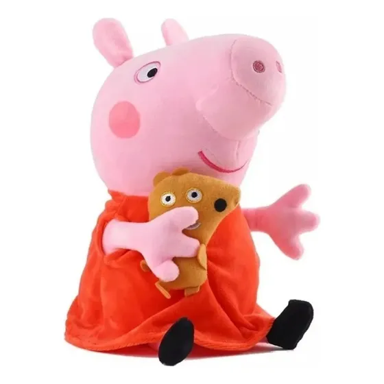 Peluche Peppa Pig Felpa 25cm Color Rosado