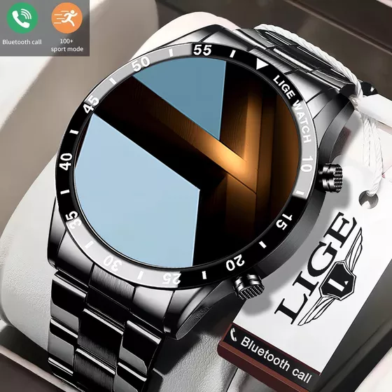 Lige Sport BW0220A PRO Reloj Inteligente Para Hombre bluetooth Impermeable Color Negro