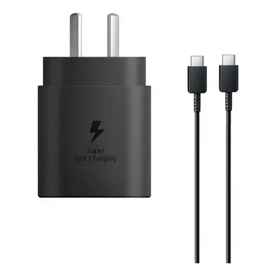 Cargador Para Samsung Carga Rápida Tipo C 25w Color Negro