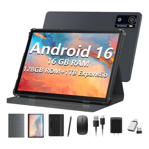 Tablet Android 14 10,1 polegadas HD 22 GB RAM 128 GB ROM (2TB TF