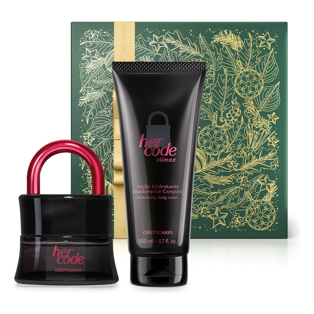 Presente Her Code Clímax: Eau De Parfum 50ml + Loção Corporal 200ml + Caixa Presenteável Presente Her Code Clímax: Eau De Parfum 50ml + Loção Corporal 200ml + Caixa Presenteável