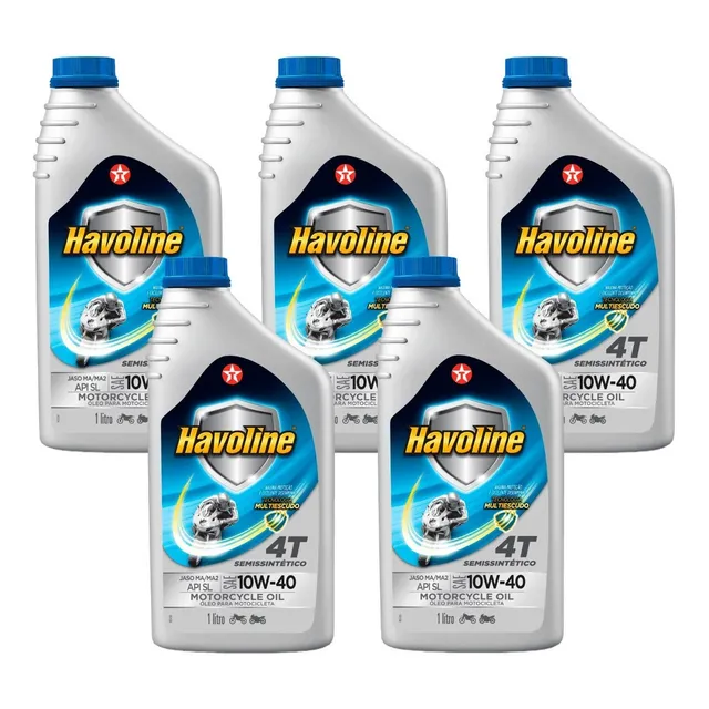 5 Havoline Motocicleta 4t 10w40 Semissintético