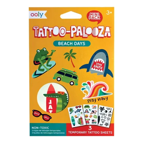 Tattoos Temporales 3 Hojas Minis Tatuajes Día De Playa Ooly