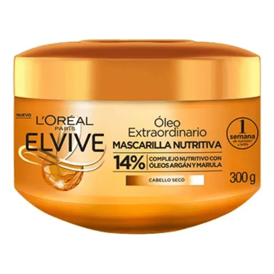 Mascarilla Nutritiva L'oréal Paris Elvive Óleo Regular 300ml