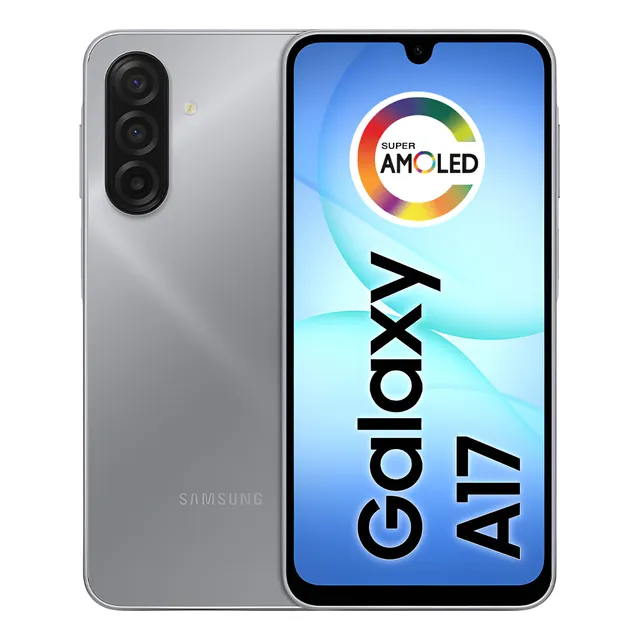 Teléfono móvil Samsung Galaxy A17 con IA, 256 GB, 8 GB de RAM, cámara de 50 MP, pantalla 6.7, NFC, IP54, gris
