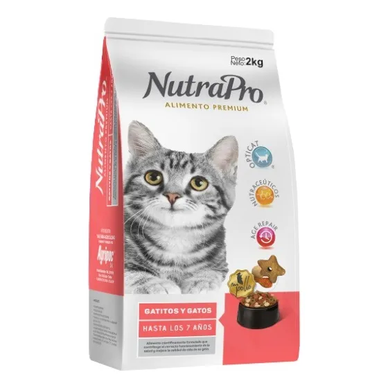 Nutrapro Alimento Premium Para Gatitos Y Gatos Sabor A Pollo