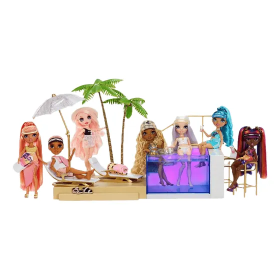 Piscina Muñecas Cambio Color Change Pool Beach Rainbow High