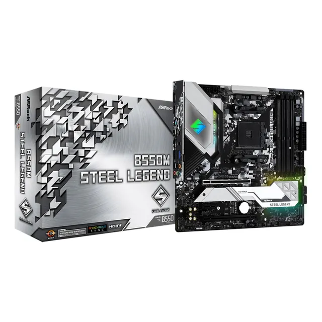 Motherboard Asrock B550m Steel Legend Rgb Am4 M2 Amd Matx M2