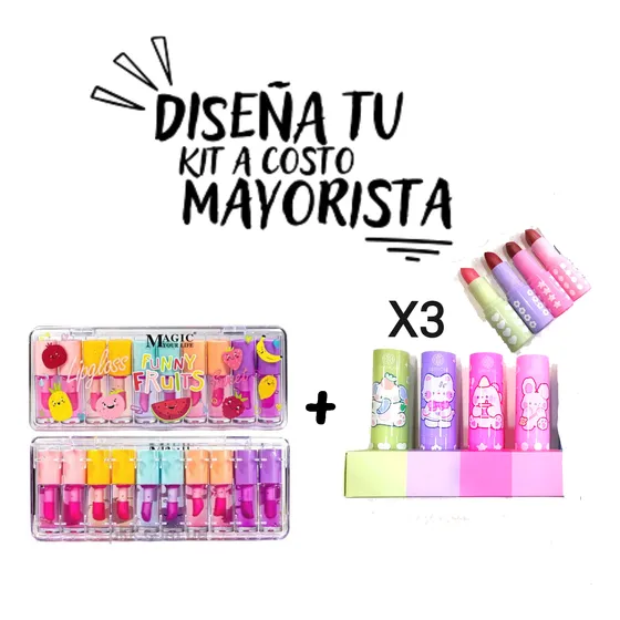 Set 10 Brillos Mágicos Funny Fruits Sweet Magic Your Life