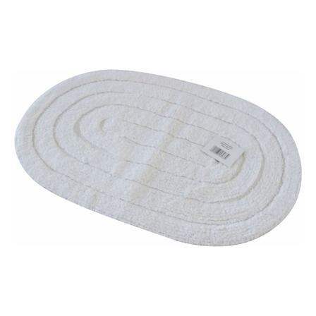 Tapete Banheiro Allegro Branco Oval 60x40 Secapé Banho Felpo Tapete Banheiro Allegro Branco Oval 60x40 Secapé Banho Felpo