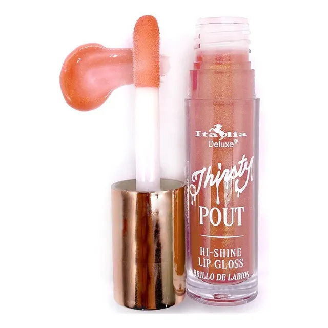 Labial Lip Gloss Thirsty Pout Hi-shine Italia Deluxe Brillo Acabado Brillante Color 03 Orgasm
