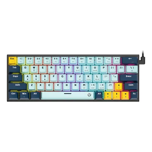 Teclado Fantech Mk890v2 Atom96 Mizu Edition Skyblue Sw Blue Azul