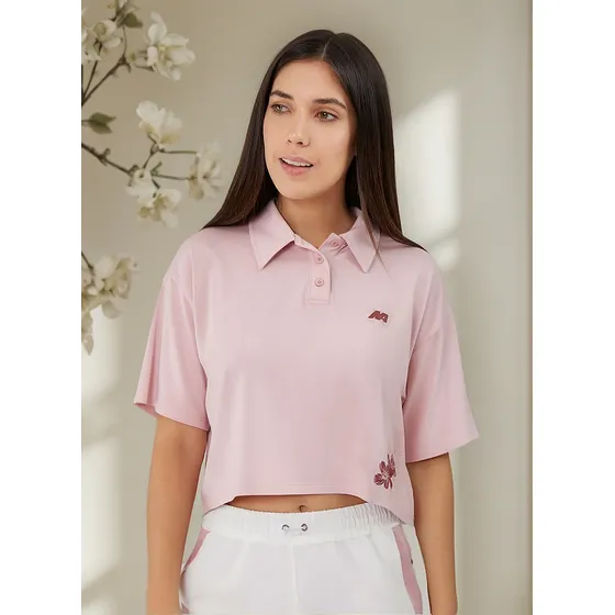 Polo Mc New Athletic Lizzi Rosado Con Vino Mujer