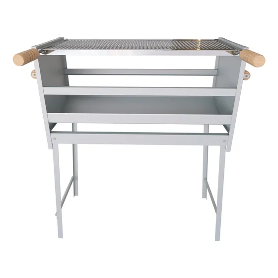 Churrasqueira Aço Inox Portátil Grande Acompanha 1 Grelha