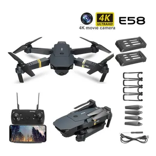 El Dron E58 Incluye Una Cámara Y Dos BaterĂas Hd 24k El Dron E58 Incluye Una Cámara Y Dos BaterĂas Hd 24k