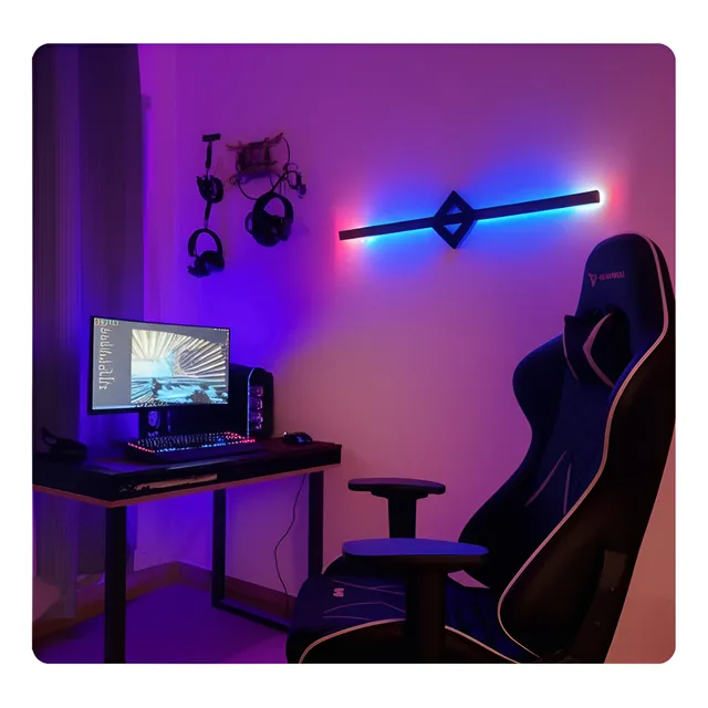 Lámpara Decorativa Pared Techo Multicolor Luz Led Moderna
