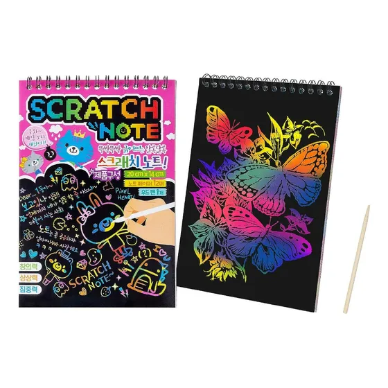 X12 Libreta Paper Note Scratch 20x14cm Dibujo Escolar Niños Color Azar - 280010