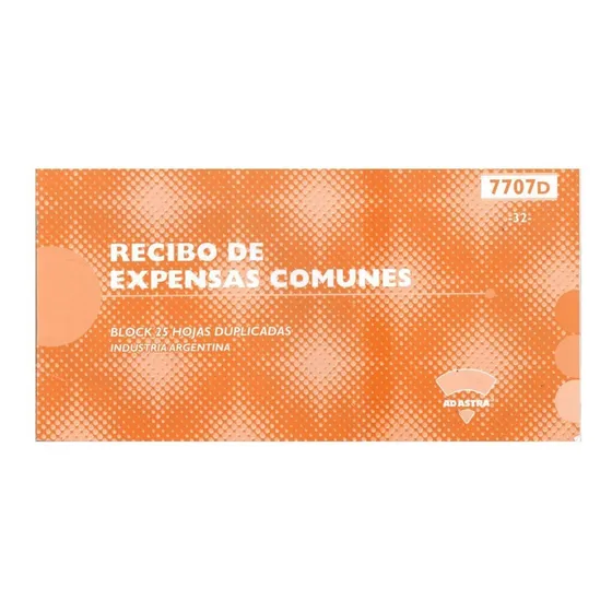 Block Adastra Recibo Expensas Comunes 7707d 25 Hjs Talonario