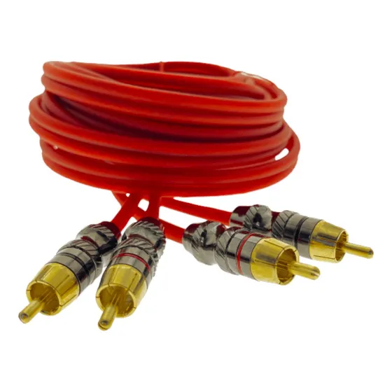 Cable Rca De 100% Cobre Rock Series 5 Metros Terminal Metal