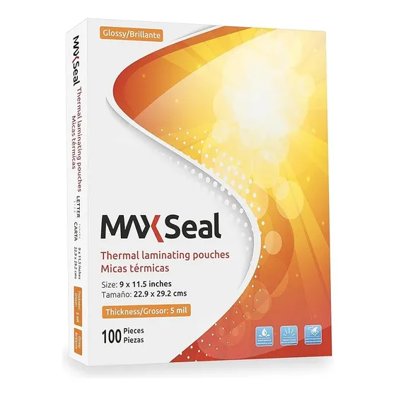 Mica Termica Carta 5ml 100 Pzas Maxseal MTC5ML100P