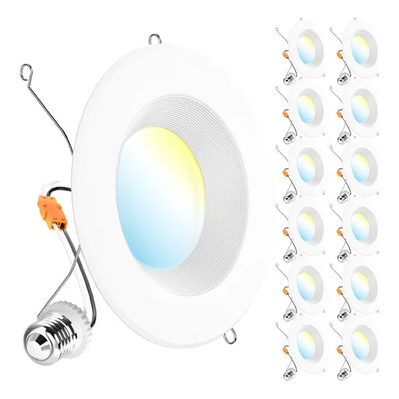 Paquete 12 Luces Led Empotradas 5/6 Pulgadas Regulables 13w