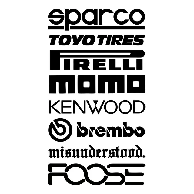 Set De Calcos Marcas Sponsors Ploteo Tuning Stickers Auto