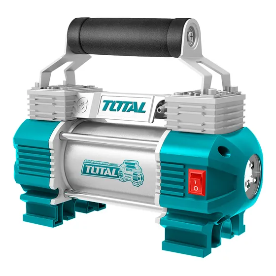 Compresor Para Auto Full 12v 110psi Con Luz + 6 Piezas TTAC2506 TOTAL