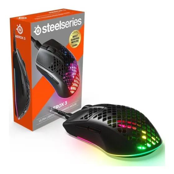 Mouse Gamer Steelseries Aerox 3 8500dpi True Move Core Rgb