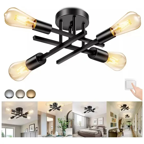 Luminárias Teto Lustre Moderno Lustres Sala Jantar 4 Cabeças